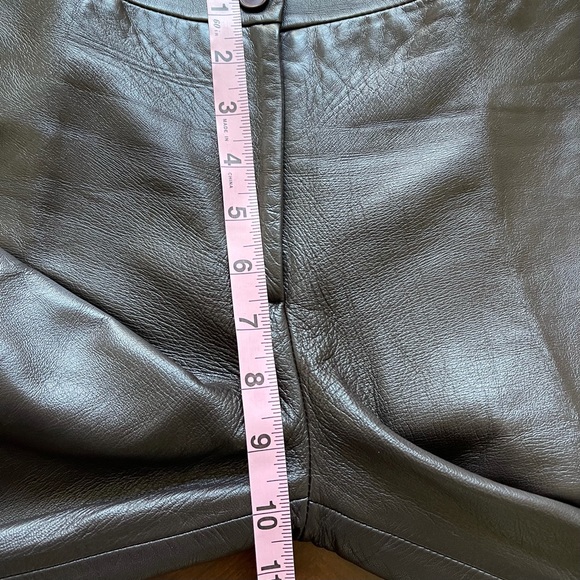 BCBGMaxAzaria Leather Pants Dark Brown Size 4 - Picture 5 of 8